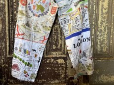 画像6: VINTAGEリメイクパンツ/キッチンクロス・ファブリックカレンダーリメイクパンツ (6)