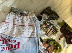画像7: VINTAGEリメイクパンツ/キッチンクロス・ファブリックカレンダーリメイクパンツ (7)