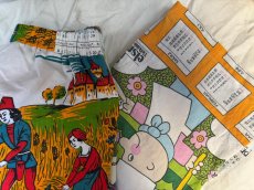 画像7: VINTAGEリメイクパンツ/キッチンクロス・ファブリックカレンダーリメイクパンツ (7)