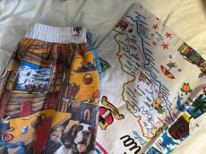 画像7: VINTAGEリメイクパンツ/キッチンクロス・ファブリックカレンダーリメイクパンツ (7)