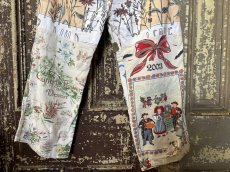 画像3: VINTAGEリメイクパンツ/キッチンクロス・ファブリックカレンダーリメイクパンツ (3)