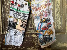 画像3: VINTAGEリメイクパンツ/キッチンクロス・ファブリックカレンダーリメイクパンツ (3)