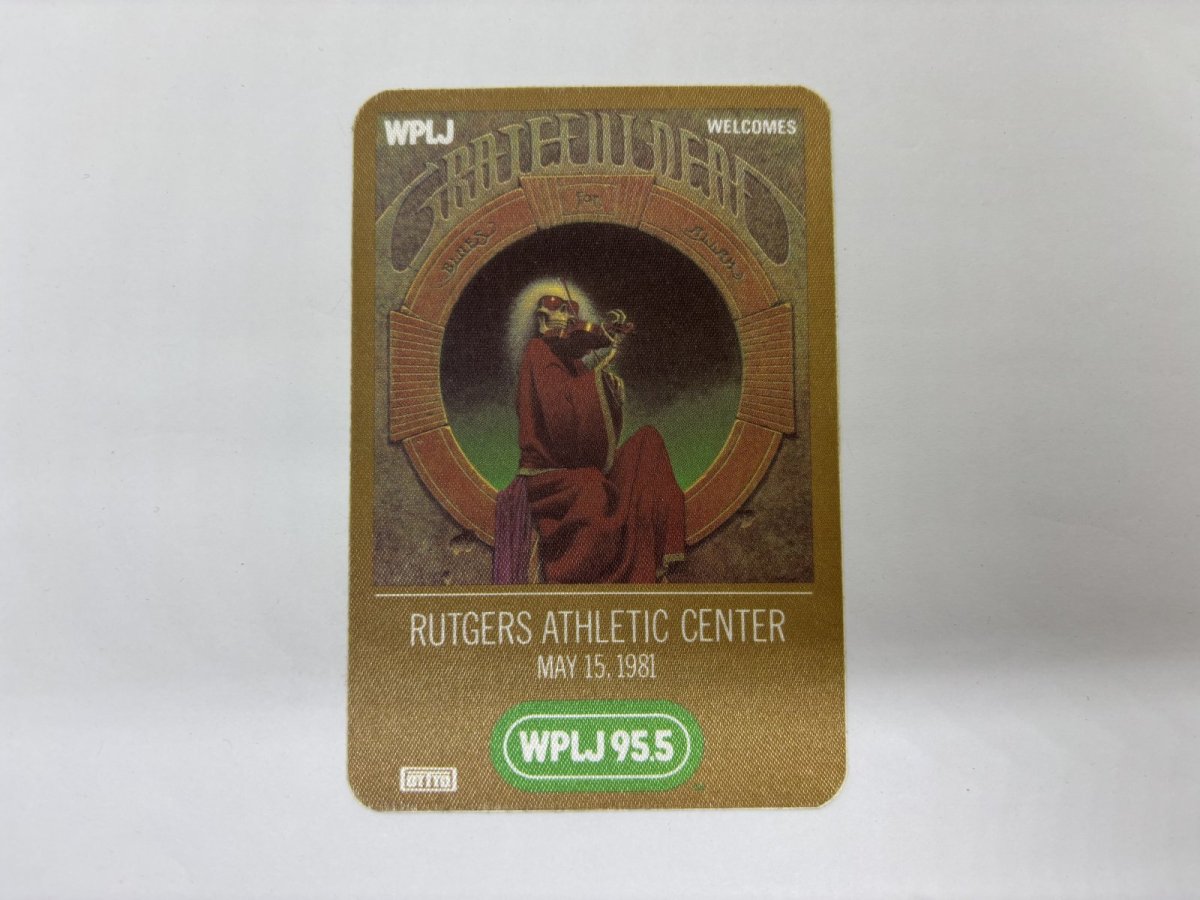 画像1: GRATEFUL DEAD 1981年 Radio Pass RARE!! Concert at Rutgers Athletic Center (1)