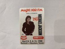 画像2: RARE!! MICHAEL JACKSON 1988年 Summit・Houston,Texas Concert RADIO PASS TENNECO SUBWAY ADVERTISING (2)