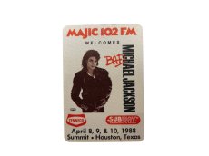 画像1: RARE!! MICHAEL JACKSON 1988年 Summit・Houston,Texas Concert RADIO PASS TENNECO SUBWAY ADVERTISING (1)