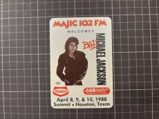 画像5: RARE!! MICHAEL JACKSON 1988年 Summit・Houston,Texas Concert RADIO PASS TENNECO SUBWAY ADVERTISING (5)