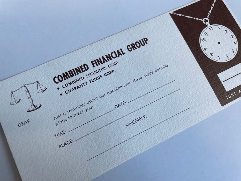 画像1: Reminderカード COMBINED FINANCIAL GROUP (1)