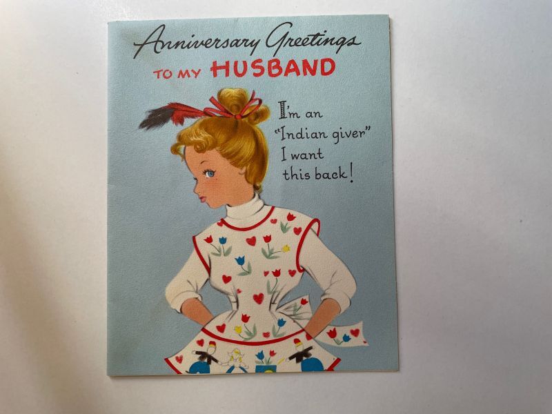画像1: グリーティングカード・ビンテージカード hug husband (1)